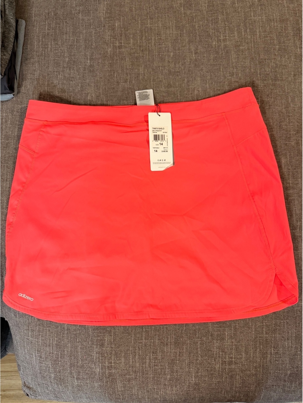 Adidas women's bright coral skort size 14